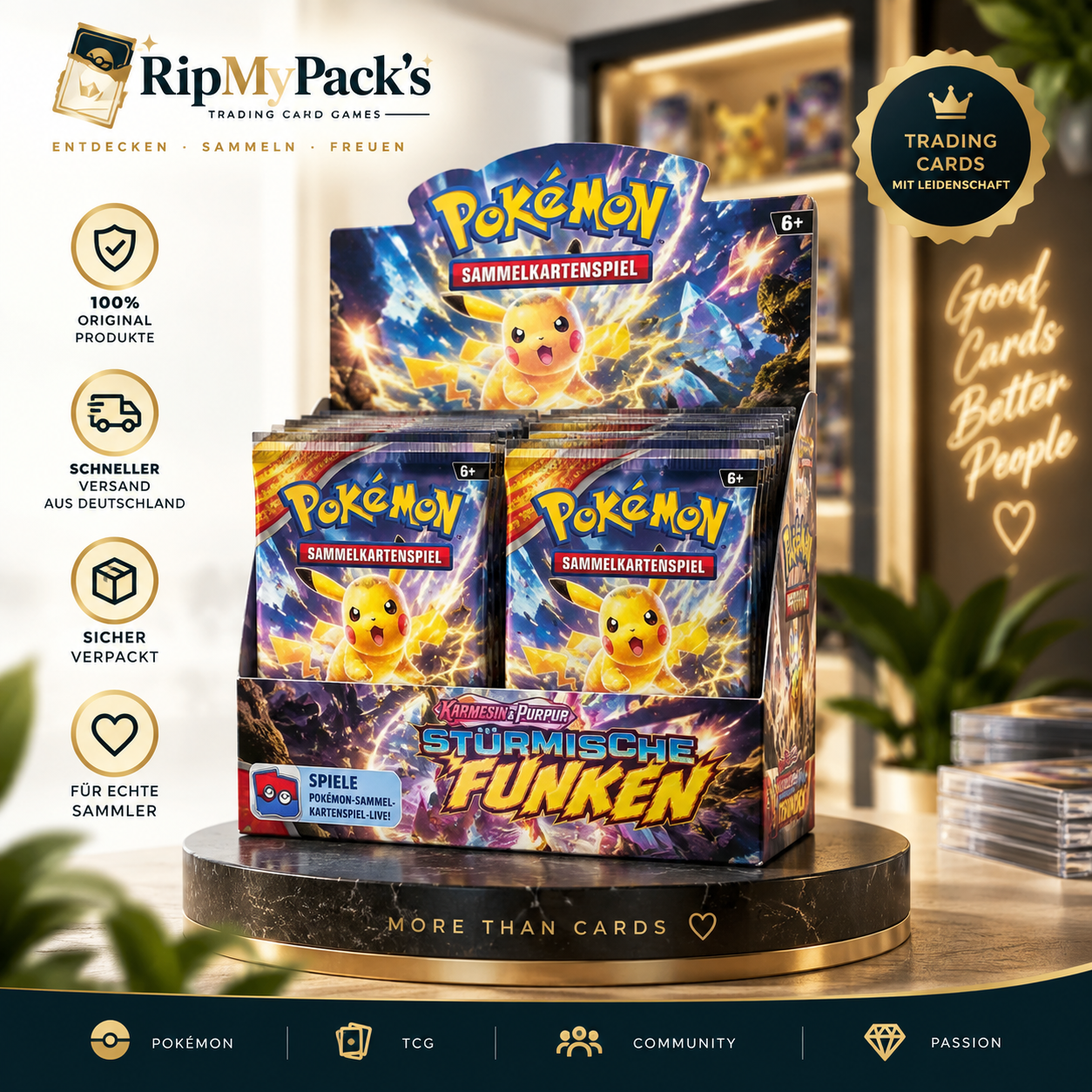 Pokémon Karmesin & Purpur – Stürmische Funken Booster Display
